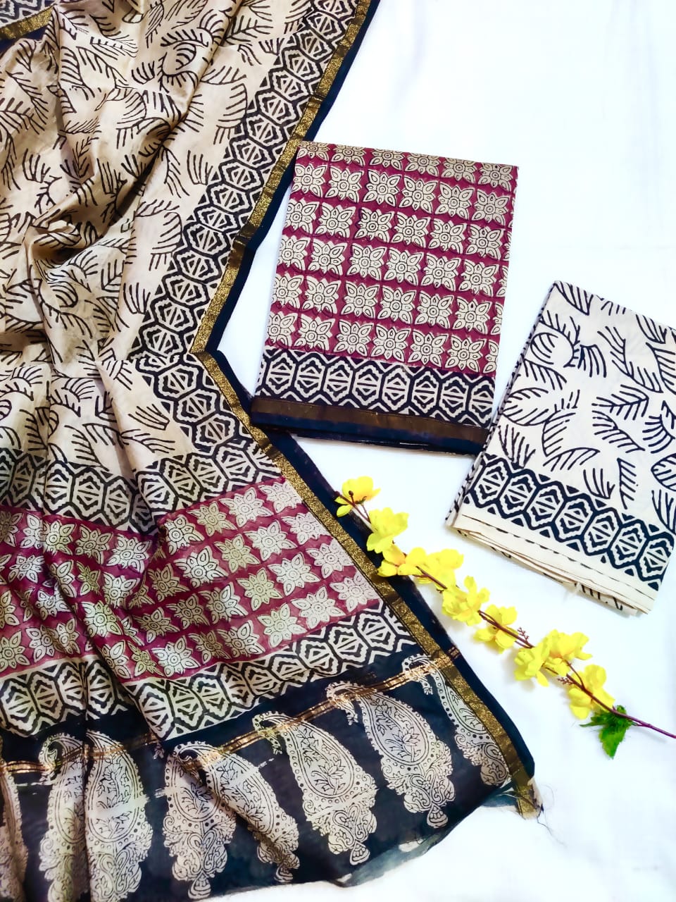 Chanderi silk suits